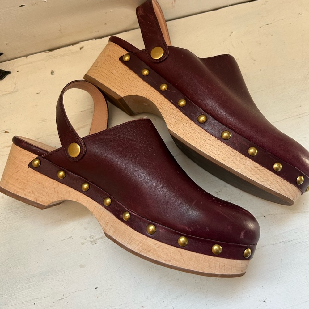 Jcrew Marie leather clogs. Size 6.5